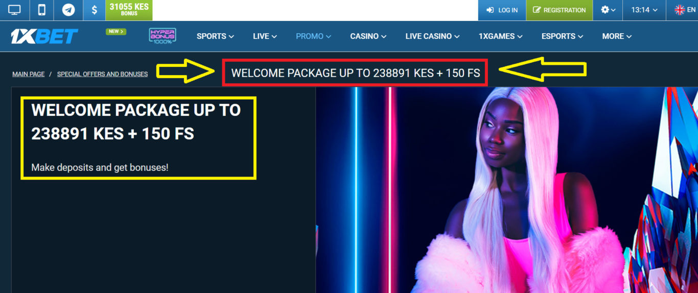 1xBet welcome bonus