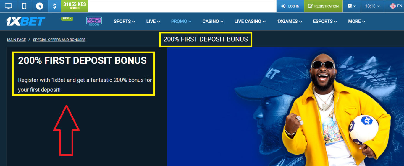 first deposit bonus in 1xBet