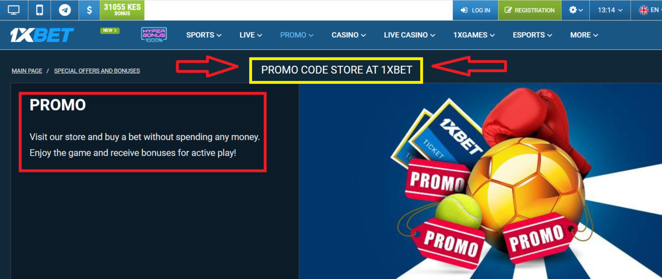 1xBet registration promo code